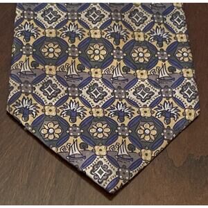Vintage Harbor Classics 100% Polyester Men’s Neck Tie Made In USA Sailboat Print
